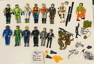 1980s Vintage GI Joe-ARAH Lot Of 15 Figures Extra Parts & Accessories - Picture 1 of 14