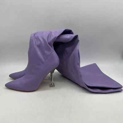 Sexy Botas de Tacón Alto Estele Para Mujer Talla 8.5 Negras Elastizadas Sobre la Rodilla Fiesta Foto 1 de 4