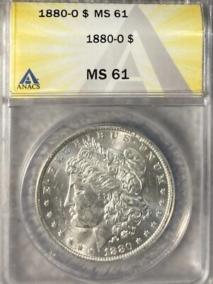 1880-O ANACS MS61 Morgan Silver Dollar - Image 1 of 2