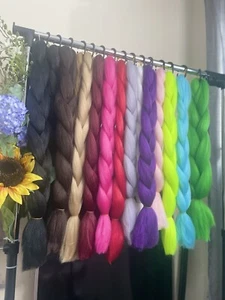 Synthetic Jumbo Braid Kanekalon IN BULK ONLY 24 and 41 inch various colours - Picture 1 of 13