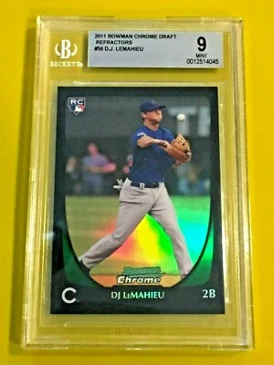 DJ Lemahieu 2011 Bowman Chrome DRAFT REFRACTORS #56 BGS 9 MINT! YANKEES  — 第 1/2 张图片