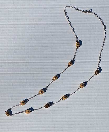 Collana Christian Dior Fiori Smalto Verde e Giallo Tono Oro