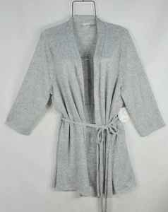 Naif Women's Cardigan Wrap 2X Gray Long Sleeve Warm Duster Tie Waist NWT - Picture 1 of 10