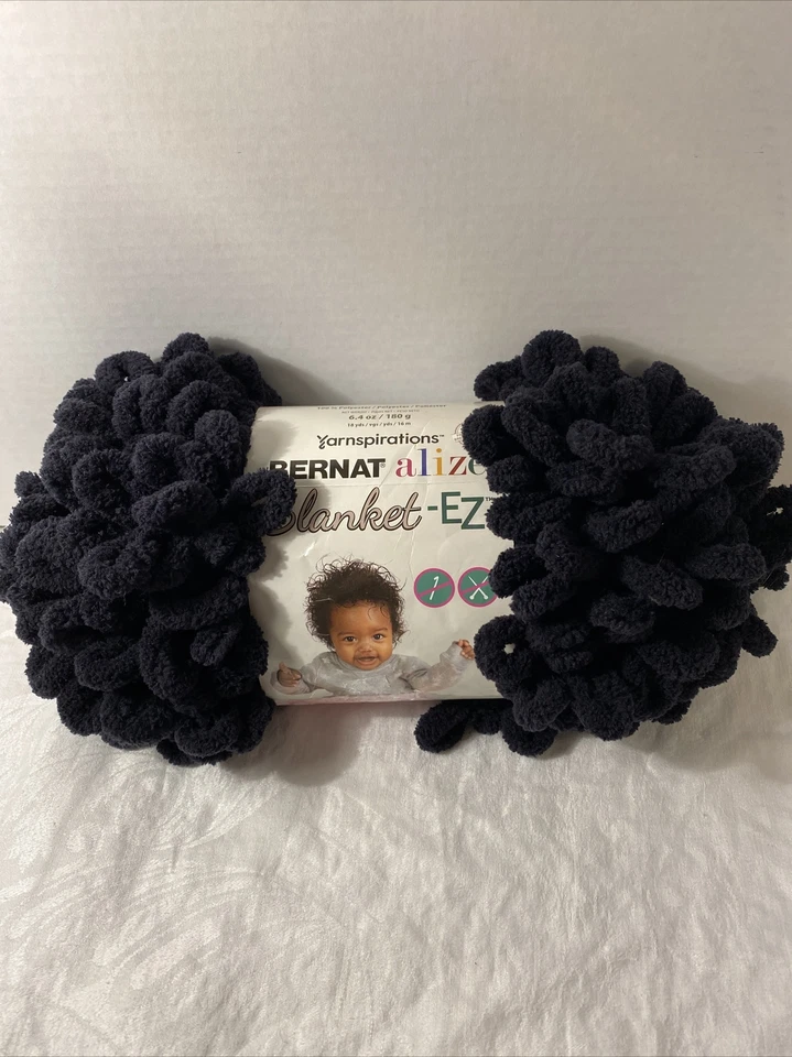 EZ Yarn YARNSPIRATIONS Bernat Alize Blanket Black Color