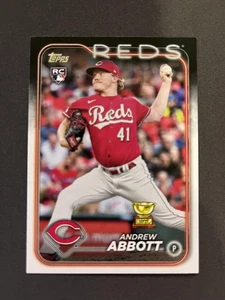 2024 Topps #214 Andrew Abbott RC Base Rookie Cincinnati Reds Baseball Card - Picture 1 of 2