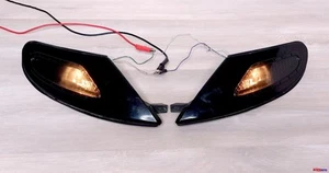 1990-1993 TOYOTA CELICA RIGHT LEFT PARK LAMP TURN SIGNAL FENDER MOUNTED BLACK - Picture 1 of 8