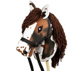 Hobby Horse Braunschecke A3 Steckenpferd mit Halfter Weiß und Braun Polyester
