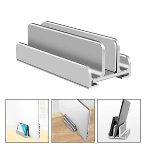 Support pour ordinateur portable gain de place vertical ordinateur portable réglable rehausseur de bureau - Photo 1/12