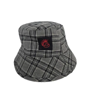Knuckleheads Little Threads Gray Plaid Bucket Hat Child Size M - Picture 1 of 5