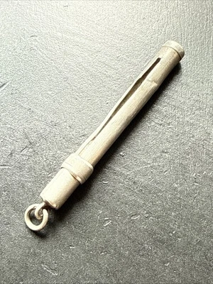 Ancien Porte Aiguille En Argent Massif breloque châtelaine couture  - Photo 1/4