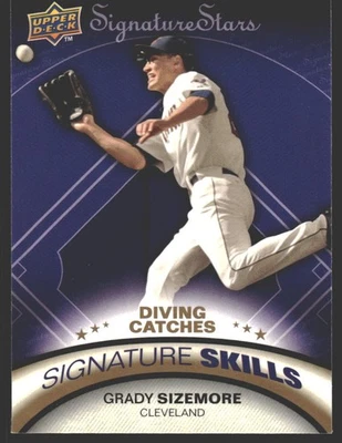 Grady Sizemore #SS-1 2009 Upper Deck 签名明星签名技能 — 第 1/2 张图片