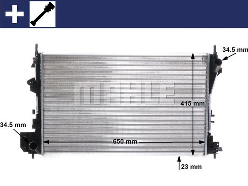 MAHLE Coolant Radiator SIMPLE FIT CR40000S for SAAB 9-3 (YS3F, E79, D79, D75) et - Image 1 of 3