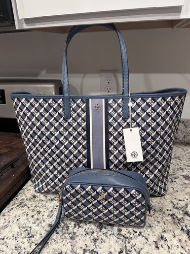Borsa donna Tory Burch in tela e piccola nuova con etichetta