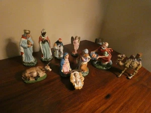 Figuras Belén Italia Vintage Pintadas a Mano Composición Camello Vaca Ángel - Imagen 1 de 16