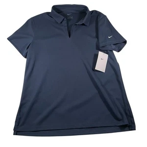 Nike Damen Golf Poloshirt L Swoosh Just Do It Neu mit Etikett Active 2021 Blau - Bild 1 von 17