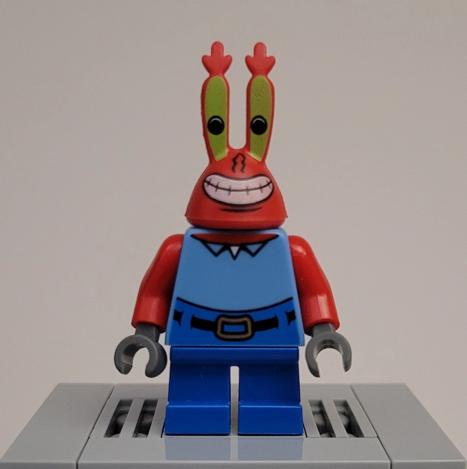 LEGO SpongeBob SquarePants - Mr. Krabs Minifigure with Large Grin - bob023 - Image 1 of 4