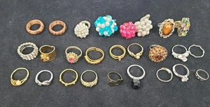 Vintage Rings Jewelry Mixed Lot of 26 - Picture 1 of 8
