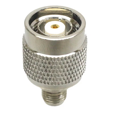 Reverse Polarity RP-TNC Male to RP-SMA Female RF Coax Adapter Connector Nickel - Image 1 of 4