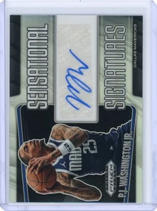 2024-25 Panini Prizm Black #SS-PJ PJW Washington Jr Sensational Signatures Auto - Picture 1 of 2