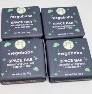Set 4 Megababe SPACE BAR entgiftende anthrazit Achselstange 1,3oz/36g - Bild 1 von 1