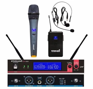 Lavalier Bodypack Microphone Handheld Headset Microphone UHF Wireless Mic System - Picture 1 of 12