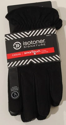 Isotoner Signature Casual Smartouch  Black Fleece Gloves Sz M NWT'S F2C - Image 1 of 4