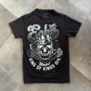 Y2K Ecko UNLTD Skater Grunge T-Shirt Black/White Mens S Skull AOP Graphic - Picture 1 of 8