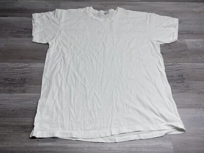 Vintage 80s Hanes Single Stitch Blank White T-shirt Mens 2XL Rockabilly Punk #2 - Image 1 of 4