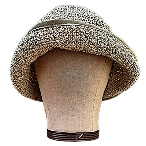 COLUMBIA women’s tan woven bucket paper hat ONE SIZE FITS ALL - Picture 1 of 5