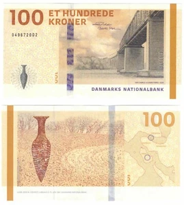 2024 / 2020 Denmark 100 Kroner UNC Banknote P71 New Rohde & Møller Signature #1 - Picture 1 of 1