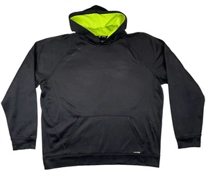 Sudadera con Capucha Tek Gear DryTek Para Hombres XLT Negra Neón Rendimiento Gorpcore Bolsillo Canguro - Imagen 1 de 7