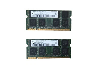 2GB Arbeitsspeicher Qimonda HYS64T128021EDL-3S-B2 (2 x 1GB) PC2-5300S-555 CL 5 - Bild 1 von 2