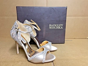 Badgley Mischka Roxy Nudsat Dress Sandal Nude Women's 6.5 MP3216 - Picture 1 of 10
