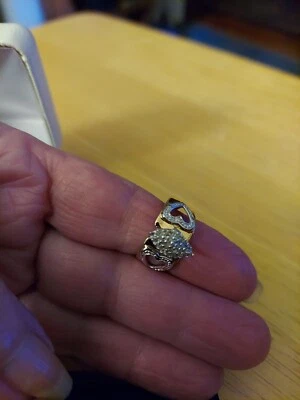 Anillo Corazones Marquesa Racimo Diamantes Naturales 10K YG .33CT TW Talla 7 ABG4355ls De Colección Foto 1 de 4