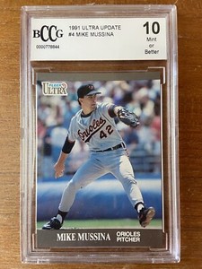 Mike Mussina Rookie Card 1991 Ultra Update #U-4 BGS BCCG 10
