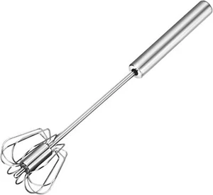 Stainless Steel Hand Push Egg Whisk Rotary Manual Mixer 12 Inch - Picture 1 of 6