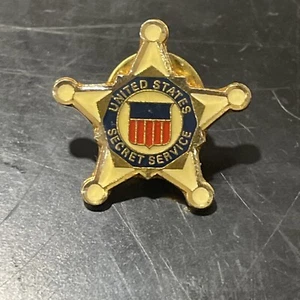 United States Secret Service - FÜNF-Punkt Stern Satin Gold B Anstecknadel - Bild 1 von 3