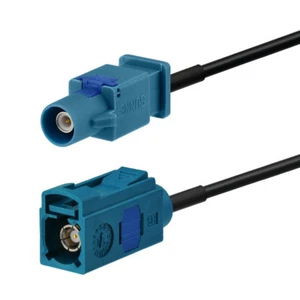 Paquete de 2 cables adaptador de antena GPS para unidad principal de automóvil, cable Fakra Z hembra a macho 5 m - Imagen 1 de 3