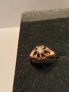 Brillantring Solitär 0,22ct 585Gelbgold antik 1925 Goldschmiedearbeit 1000€ Wert - Bild 1 von 21