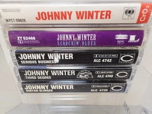 JOHNNY WINTER - 5 Cassettes - Scorchin Blues, Guitar Slinger, Third Degree + - Picture 1 of 6