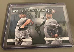 2023 Topps Update Time Spanning Tandems Gerrit Cole/Roger Clemens /299!! YANKEES