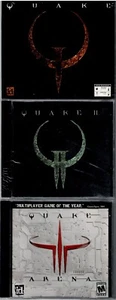 Quake & Quake II & Quake III Arena Pc ALL Brand New Sealed Full Versions Shooter - Picture 1 of 2