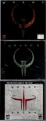 Quake & Quake II & Quake III Arena Pc ALL Brand New Sealed Full Versions Shooter - Image 1 of 2