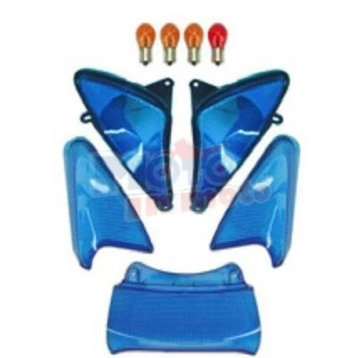 Set Gemmes Et Stop Vitre Bleu Avec Ampoules Yamaha Tmax 500 2001 2002 2003 2004 - Photo 1/4