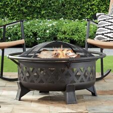 Better Homes & Gardens 35 In. Round Steel Fire Pit, Outdoors, Firewood, Hot