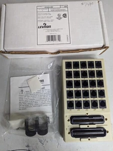 Mini panneau de brassage ivoire Leviton 41620-00I 25 ports neuf dans sa boîte d'origine - Photo 1/7