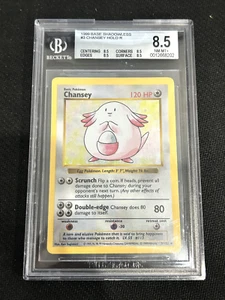 Pokemon Shadowless Chansey 3/102 BGS Beckett 8.5 Base Set GOOD REGRADE - Picture 1 of 2