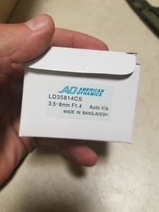 x1 AMERICAN DYNAMICS LD35814CS 3.5-8mm F1.4 AUTO IRIS CAMERA LENS - Picture 1 of 6