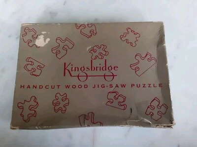 Rompecabezas Kingsbridge vintage de madera cortada a mano  Foto 1 de 4