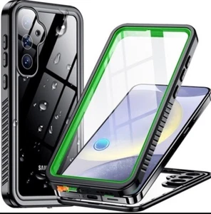 Entwickelt für Hülle, wasserdichte integrierte Linse & Samsung Galaxy S24 grün/klar - Bild 1 von 3